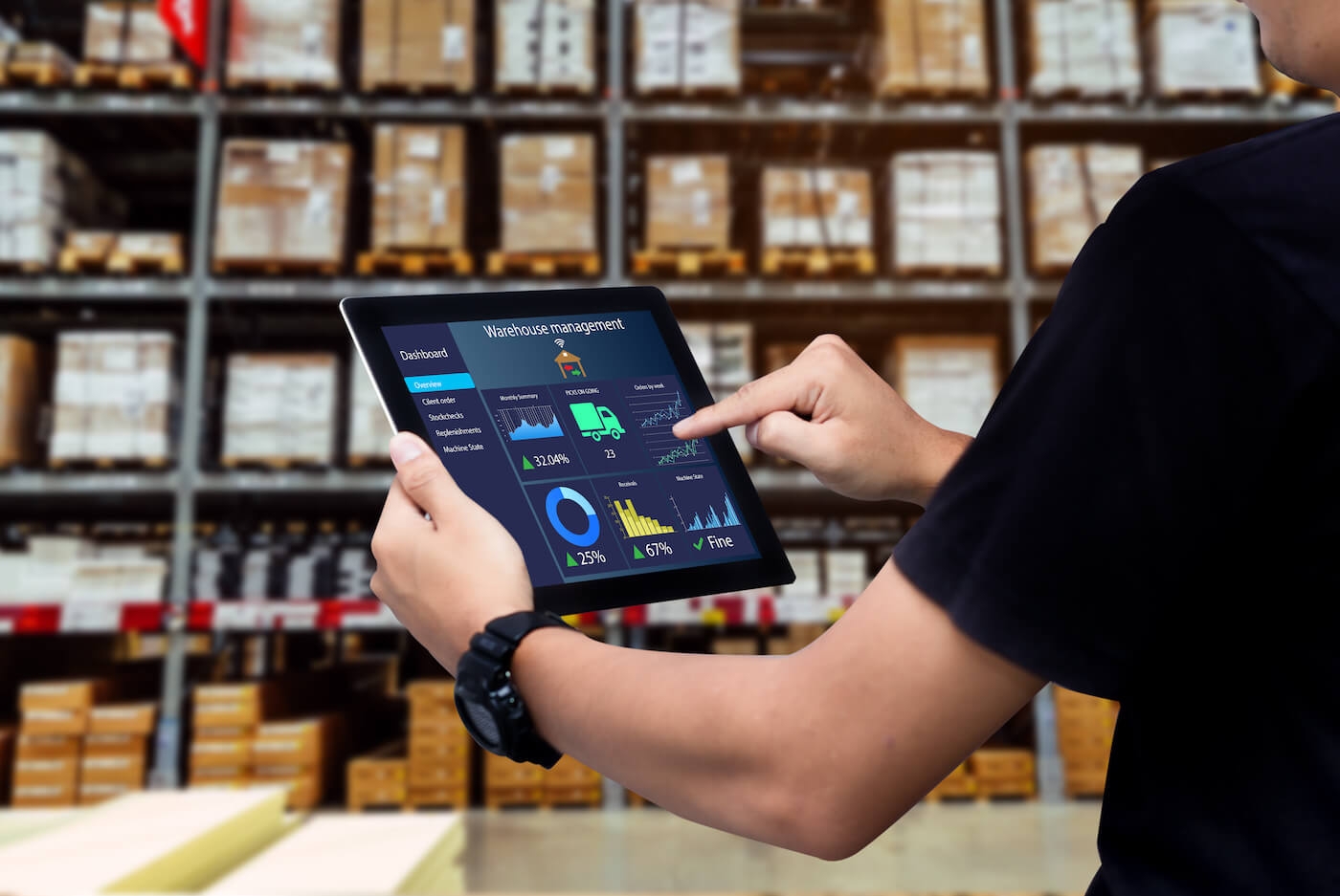 Produk layanan pengelola gudang yang memanfaatkan teknologi berbasis IT.